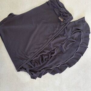 Matilda Jane Charcoal Wide Leg Pants with Cascading Ruffle NWOT